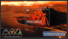 81612b Grenada Carriacou Petite Martinique 2002 Mi BF N°547 Ko'olau Hawaii Year Of The Mountains Montagnes MNH - Grenade (1974-...)