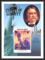 81609g British Virgin Islands 1986 Président Chester A Arthur Statue Of Liberty Statue Liberté New York Dentelé ** MNH  - Monumenten