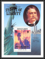 81609g British Virgin Islands 1986 Président Chester A Arthur Statue Of Liberty Statue Liberté New York Dentelé ** MNH  - British Virgin Islands