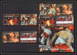 81604b Cook Islands Y&t N°250 + Timbres Easter 2015 Rubens Grunewald Jouvenet Paques Tableau Painting TB Neuf ** MNH - Easter