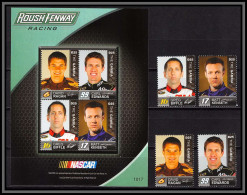 81526a Gambia Gambie Y&t N°5015/5018 + Série Nascar Ragan Edwards Biffle Kenseth Voitures Sports Cars Autos ** MNH 2010 - Automobilismo