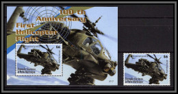 81428 Grenada Carriacou Petite Martinique MI 625 + Tp Helicoptere Centenary Helicopter Hugues AH-64 Apache 2007 ** MNH  - Grenada (1974-...)