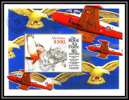 81410 Guyane Guyana Y&t 314 Royal Air Force 80th Anniversary 1998 ** MNH Avions Planes Aigle Eagle - Arends & Roofvogels