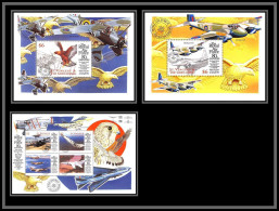 81405 St Vincent Grenadines Mi 4475/4478 469/470 Royal Air Force 80th Anniversary 1998 ** MNH Avions Planes Aigle Eagle - Arends & Roofvogels