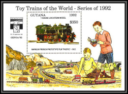 81338f Guyane Guyana BF N°217 ** MNH Train Toy Trains Of The World Serie Of 1992 Locomotive Genoa 92 PACIFIC 1912 - Eisenbahnen