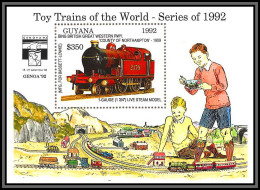 81338c Guyane Guyana Mi BF 216 TB Neuf ** MNH Train Toy Trains Of The World Serie Of 1992 Locomotive Genoa 92 British - Treni