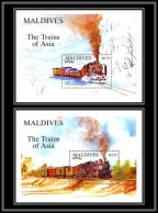 81339 Maldives N°310/311 TB Neuf ** MNH Train The Trains Of Asia Locomotive Indonesia Japan 1994 - Trains