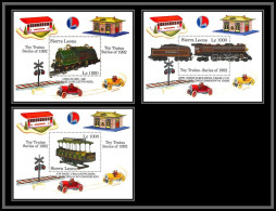 81346 Sierra Leone Mi N°204/205/206 TB Neuf ** MNH Train Trains Locomotives Complet Toys Train 1992 - Trains
