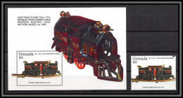 81312a Grenada Grenade Mi BF N°311 + 2460 Toys 1992 TB Neuf ** MNH Train Trains Locomotive Ives Company Usa 1912 - Eisenbahnen