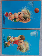Basketball Baloncesto Vintage 2 Cards - Basket-ball