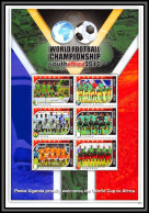 81263 Ouganda Uganda Mi N°2748/2753 South Africa** MNH Football Soccer 2010 Africa Teams 2011 Algerie Cameroun Ghana  - Uganda (1962-...)