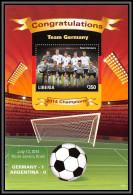 81233 Liberia Mi N°682 Germany Winner Vs Argentina World Cup Coupe Du Monde Brazil 2014 TB Neuf ** MNH Football Soccer - 2014 – Brazil