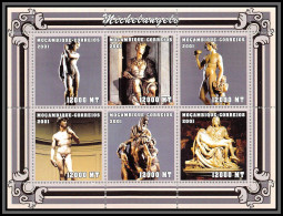 81687 Mocambique Mozambique 2001 Mi N°2115/2120 Michelangelo Michel-Ange TB Neuf ** MNH Sculptures - Beeldhouwkunst