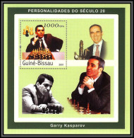 81674 Guinée-Bissau 2001 Yvert BF N°129 AC Chess Echecs Garry Kasparov TB Neuf ** MNH - Guinée-Bissau