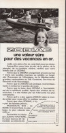 129112CL/ Bateaux Pneumatiques ZODIAC, Publicité Papier Format 13,5/27,5 Cm - Advertising