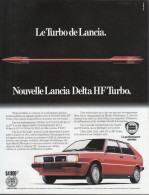 128809CL/ LANCIA DELTA HF TURBO, Page De Magazine Format 21/27,5 Cm - Publicités
