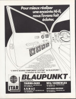 129060CL/ Enceinte Hi-Fi Pour Voiture BLAUPUNKT, Page De Magazine Format 21/27,5 Cm - Publicités