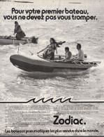 129113CL/ Bateaux Pneumatiques ZODIAC, Page De Magazine Format 21/27,5 Cm - Publicités