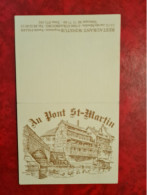 Carte De Visite STRASBOURG RESTAURANT WINSTUB AU PONT SAINT MARTIN - Visiting Cards