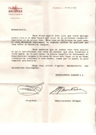 Chocolaterie Jacques , S . A . Verviers , La Direction , Eupen Le 28 Mars 1953 Lettre Pour Un Cadeau Offert à L'occasion - Historical Documents