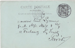 FRANCIA - INTERO POSTALE - VIAGGIATO - VIAGGIATO - 1890 - Other & Unclassified