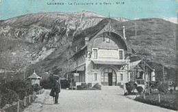 Postcard France Lourdes Le Funiculaire & La Gare - Lourdes
