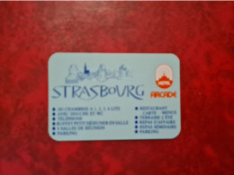 Carte De Visite STRASBOURG HOTEL ARCADE RUE DE MOLSHEIM - Cartes De Visite