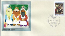 AUSTRALIE.  Noël 1980. FDC - Ersttagsbelege (FDC)