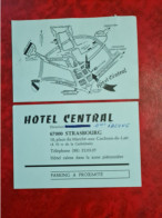 Carte De Visite STRASBOURG HOTEL CENTRAL - Visiting Cards