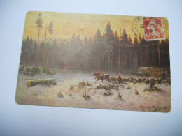 THEMES DIVERS CARTE ANCIENNE COULEUR  DE 1913 PAYSAGES - FORET, MONTAGNE PAR MULLER - MUNCHEN  - SERIE 225 /BE+ - Malerei & Gemälde