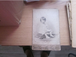 Old Cardboard Beograd Judaica Atelier Kenig Children Kabinet Portrait - Anciennes (Av. 1900)