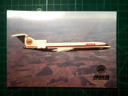 CARTE POSTALE. AVIONS, IBERIA, Compagnies Aériennes Espagnoles. Boeing 727/256 D'une Capacité De 149 Passagers. Vitesse - 1946-....: Modern Era