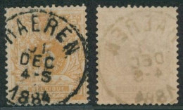 émission 1869 - N°28 Obl Simple Cercle "Haeren" - 1869-1883 Leopoldo II