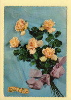 Fleurs : Roses / Bonne Fête / Nœud (voir Scan Recto/verso) - Flowers