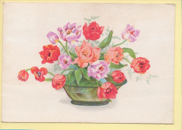 Fleurs : Bouquet De Fleurs Dans Une Coupe / CPSM (voir Scan Recto/verso) - Flowers