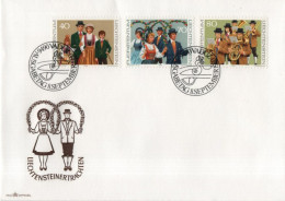 Liechtenstein 1980 FDC Liechtensteinertrachten Trachten Costumes Folk Folklore Musik Music - FDC