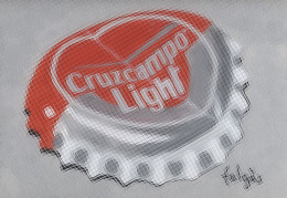 H6-117 Litografía Cerveza Cruzcampo Light Spain. The Harmony Collection. - Publicité