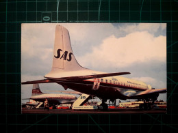 CARTE POSTALE. AVIONES, SAS, Compagnie Aérienne Scandinave. Le DC-6B Géant Prêt à Décoller Pour Los Angeles USA. - 1946-....: Ere Moderne