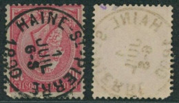 émission 1869 - N°46 Obl Simple Cercle "Haine-st-pierre" - 1884-1891 Leopoldo II