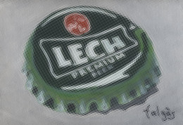 H6-118 Litografía Cerveza Lech Poland. The Harmony Collection. - Werbepostkarten