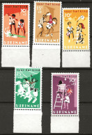 SURINAM: **, N° YT 445 à 449, Série, TB - Suriname ... - 1975