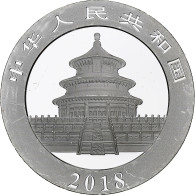 Chine, 10 Yüan, 1 Oz, Panda, Bullion, 2018, BE, Argent, SPL, KM:2410 - Cina