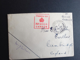 On Active Service, Passed By Censor 2024 Oblitération Base Army Post Office 1  Du 08 Mars 1915 - Storia Postale