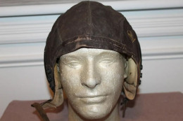 Casco De Vuelo De Cuero Tipo A-11 Original De Las Fuerzas Aéreas Del Ejército De Los EE. UU. De Principios De La Segunda - Headpieces, Headdresses