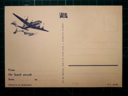 CARTE POSTALE. AVIONS, K.L.M. Royal Dutch Airlines, La Plus Ancienne Du Monde. Imprimé En Hollande - 1946-....: Ere Moderne