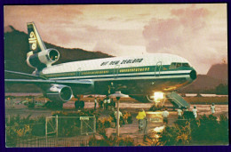 Ref 1656 - New Zealand Aviation Postcard - DC - 10 30 Series Aeroplane Aircraft - Evening - 1946-....: Era Moderna