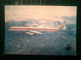 CARTE POSTALE. AVIONS, IBERIA, Compagnies Aériennes Internationales D'Espagne. Jet Douglas Super DC-8/63. Avion De 208 P - 1946-....: Modern Era