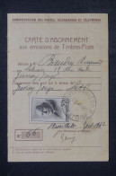 FRANCE -  Pétain GF 50fr Sur Carte D'abonnement Aux Timbres Poste De Versailles En  1942  - L 153017 - 1921-1960: Moderne