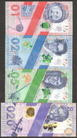 Set 4 Pcs Test Note Koenig & Bauer Germany 01 02 05 020 Polymer & Paper UNC - [15] Commemorativi & Emissioni Speciali Collezionisti