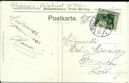 Timbre Trier Bulay 1906  Cpa Moseltalbahn 1/75 - Lettres & Documents